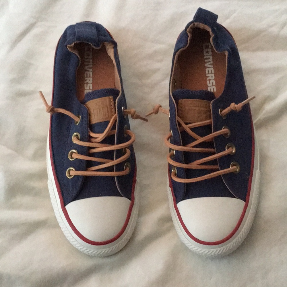 Suede navy all star converse women's 5